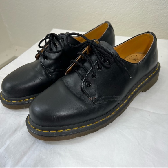 Dr. Martens vintage 1561 Oxford smooth black leather lace up sz mens UK 10 US 11 - Picture 2 of 16